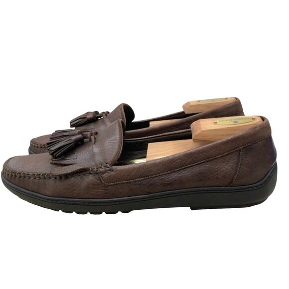 Bragano Loafers Mens 11.5M Brown Leather Tassel Kiltie Moccasin Made in Italy main image 6